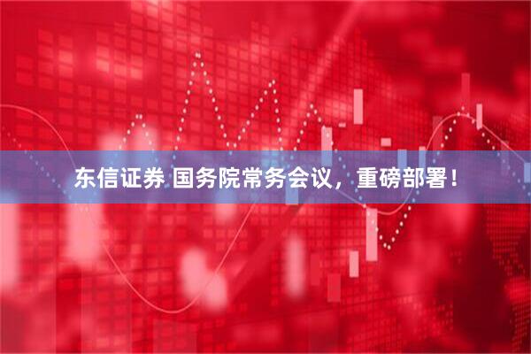 东信证券 国务院常务会议，重磅部署！